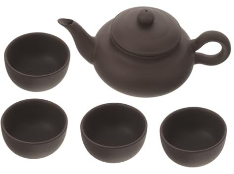 Cabilock Juego de Tetera de Cerámica Clásica con Taza, 125ml, Resistente al Calor, Adecuado para Salones de Té y Hoteles