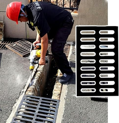 Entwässerungsrinne 1, 2, 3 Packungen Metall-Kanalabdeckungen Für Den Außenbereich, Entwässerungsgitter/Dachrinnen-Entwässerungsauffangbecken, Kanalablaufgitter Für Betonboden, Bauernhof, Garage, Auffa