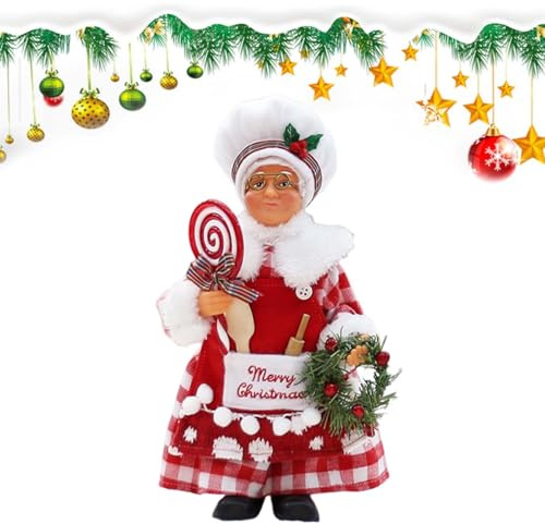 Holdes Jultomtefigurer, Stående tomte plyschdocka - Stående Sittande Kock Jultomtefigur | Festival samlarfigurer, julens traditionella tomtefigur för fester, bordsdekoration