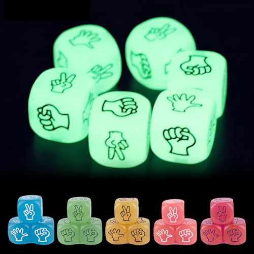 Saijer 15-stück 20mm Leuchtende Würfel - Großer Augenwürfel, Neuheit Würfelset, Standard Sechs-Seiten Würfel für KTV Bar Familie Party