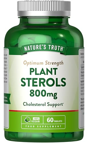 Plant Sterols High Strength 800mg | with Beta-Sitosterol | Vegan and Vegetarian | 60 Tablets | Nature's Truth