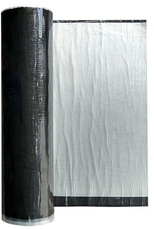 Asphalt Roof Shingles Repair 1.50 mm Thick Tape Roof Protector Underlayment Roll, Sheds Roofing Felt Waterproof Rolls Flashing Tape with Aluminium for Surface Cracks Gutter and Hole(0.3x10 m(0.98 x 32