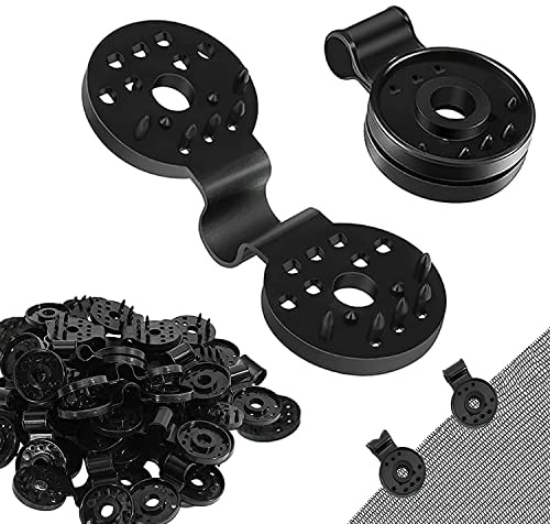 Clip de Fijación para Redes, 60 Piezas Clips Especiales con Ojal, Clip Especial para Lona, Plástico Clip de Fijación, Pinzas para Lona para Pañales, Sombra Tela Cortavientos Sujeción Clip (60pcs-1)