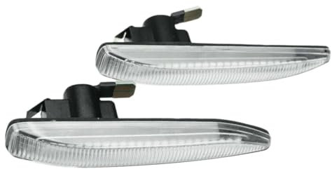 SRQORT Señal Giro Coche Luces LED De Señalización Lateral para Coche Intermitentes Transparentes para E65 E66 E67 Años 2001 A 2008 LED Señal Giro