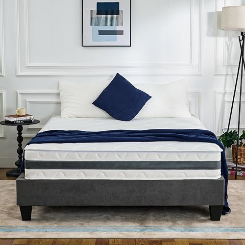 EGO HOME Matratze 140x200 cm Härtegrad H3 Taschenfederkernmatratze Höhe 23 cm Ergonomische 7 Zonen Federkernmatratze 140x200cm mit Komfortschaum und Microfaser-Bezug für Erwachsene