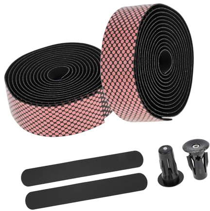 QUARKZMAN 1 Paar Lenkerband, Rutschfest Und Stoßdämpfend Lenkerband Für Road Bike, Griffband Für Mountain Bike, 2.15m Länge, Schwarz Pink