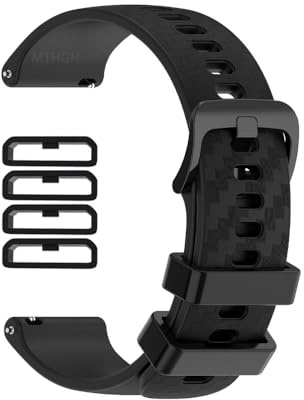 MTHGH 22 mm Bracelet de montre à dégagement rapide pour smartwatch + 4 anneaux de fixation, band pour Huawei GT,strap en silicone souple pour Huawei GT 2/2Pro/2e / 3/3Pro / 4/5/5Pro