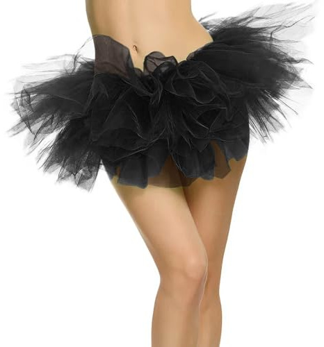 Faxianther Jupe Tutu 6 Couches pour Femme Mini Jupe de Ballet en Tulle pour Danse Fête Halloween Carnaval