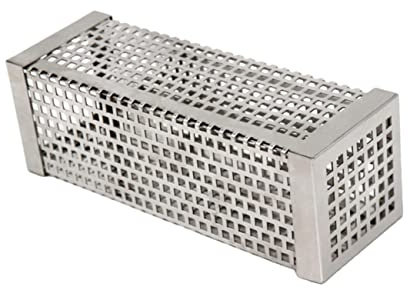 UPKOCH Square Stainless Steel BBQ Pellet Smoker Tube for Cold and Hot Smoking for Pork Ribs Chicken Cheese Fish and More Portable Outdoor Kitchen Accessory