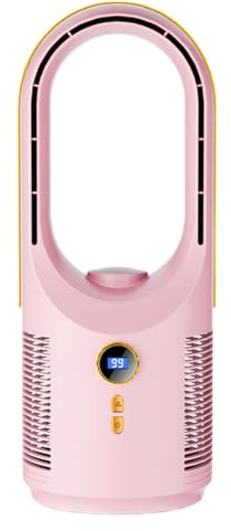 Ventilador sin aspas | Ventilador de mesa silencioso de 5 niveles sin aspas | Recargable por USB con 1800 mAh Dispositivo de flujo de aire portátil silencioso para el hogar, la oficina y los viajes