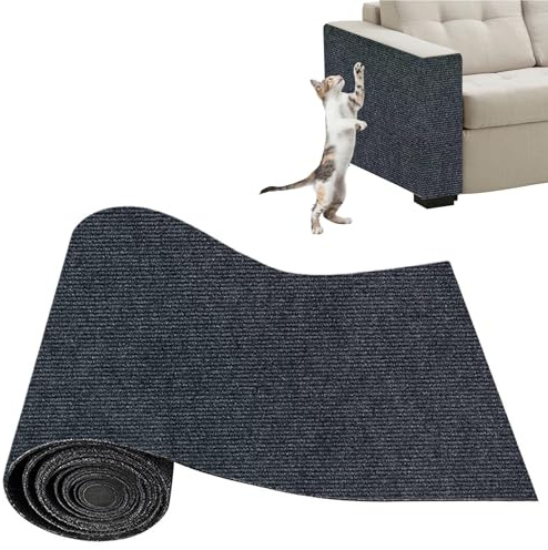 Xynovate Alfombra Rascador para Gatos, Tapete Autoadhesivo para Rascar Gatos, Protector Sofa Arañazo, DIY Alfombra de Pared, Protege Carpets y Sofás(30 x 100 cm)