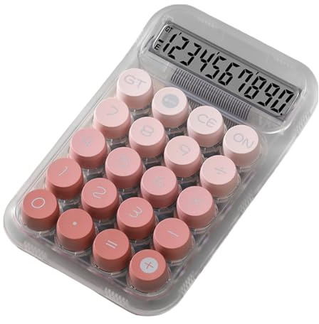 Calculadora mecánica portátil, herramienta de escritorio antideslizante, calculadora de mano con diseño estético, kit de dispositivo informático, accesorio para el hogar con fácil uso, necesidades