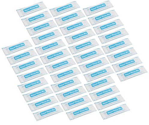 Baluue Mezcla para Enjuague Nasal Sal Instantánea 80 Sobres para Limpieza y Cuidado Nasal Adecuado para Adultos