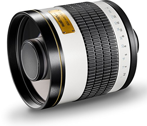 Walimex pro Spiegel Objektiv 800/8,0 DSLR kompatibel mit Pentax K – Länge 131mm – für 800mm Brennweite – Vollformat / APS-C Sensor – für Reise Natur Tiere – K-Mount T2-Adapter – 3,5m Naheinstellgrenze