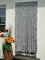 Chenille, Vlies, Türvorhang, 90 x 200 cm, silber, weiß