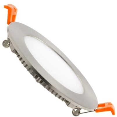 LEDKIA LIGHTING Placa LED 6W Circular SuperSlim Corte Ø 110 mm Silver 4000K Blanco Neutro