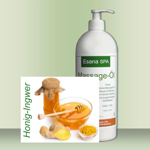 FCO Esana SPA Aroma Massageöl Honig-Ingwer 1 Liter + Dosierpumpe