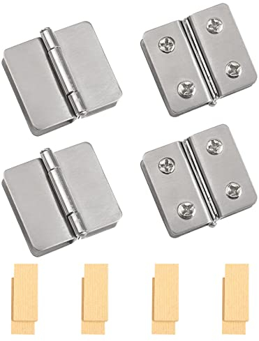 INCREWAY Verstellbare Glas-Clips, 4 Stück, Edelstahl, doppelseitig, Glasklemme, Schrankscharnier für Badezimmer, Dusche, Glastür, Schrank, Möbelbeschläge, adaptive 5–6 mm Glas