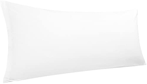 PiccoCasa Body Pillow Cover Egyptian Cotton 1 Pack, White 50x152cm | Zipper Closure Body Pillow Cover, Pillowcases for Bedroom Use
