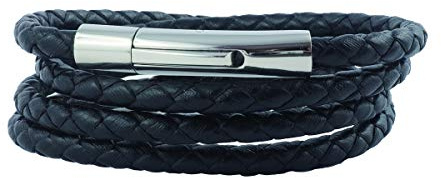 König Design Lederkette - Leder Halsketten - Echtleder - geflochten - schwarz und braun - 3-8 mm - 17-100cm - für Frauen und Männer