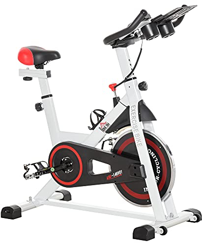 HOMCOM 8kg Flywheel Exercise Bike Indoor Gym Office Cycling Stationary Cardio Workout Fitness Racing Machine