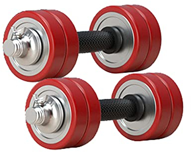 GEREP Kurzhanteln Hantelset Dumbbell-Set für Bodybuilding Fitness Gewichtheben Training Home Gym/rot / 2×5kg