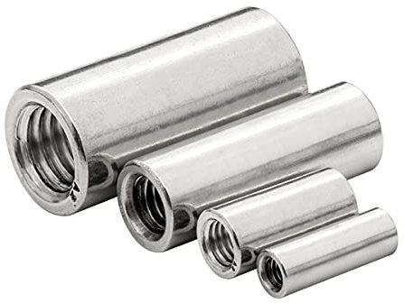 M3 M4 M5 M6 M8 M10 M12 M14 M16 304 Edelstahl verlängern lange runde Kupplungsmuttern A059-M3xOD6 (2 Stück), 5 mm
