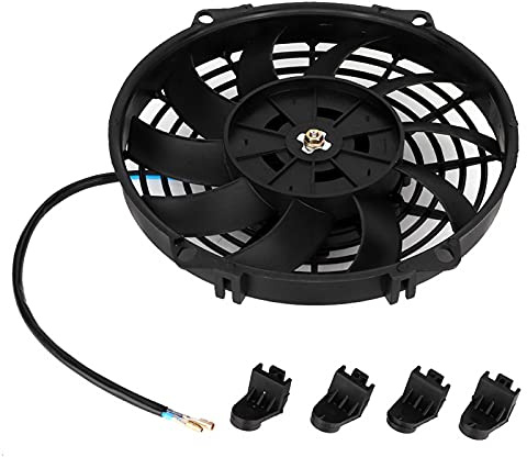 9 inch Universal Electrical Radiator Cooling Fan 24V 10 Curved Blade Air Conditioner Condenser Electric Cooling Fan for Radiator Auto Cooling Air Conditioning