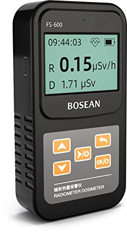 bineiv Contatore Geiger palmare, rilevatore di Radiazioni nucleari con Display LCD, dosimetro per Tester di Radiazioni a Raggi X a Raggi X radioattivi, Ricaricabile Tramite USB per casa/Ufficio