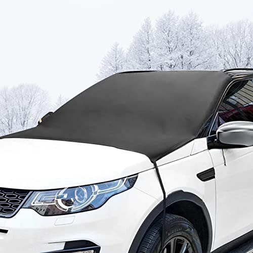 Protector de Parabrisas,Parasol Coche Delantero Exterior,Cubierta de Parabrisas Coche con Ganchos,Cubierta de Nieve para Invierno Verano,Protege de Hielo,UV,Lluvia,Funda Parabrisa Delantero Universal