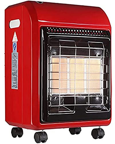 HSRG Calentador De Gas Portátil, Calentador De Gas Independiente De 4,2 KW con Ruedas, Calentador De Patio De Cerámica con 3 Configuraciones De Calor, para Acampar En El Patio Interior Y Exterior