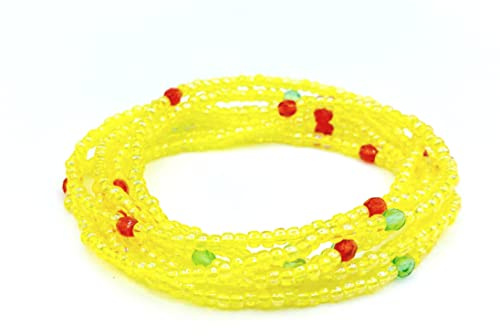 ARMBAND in gelb ohne Verschluss handgefertigt in Deutschland Sommerarmband Kette bunt Ibiza Style