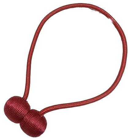 Gardinenbänder 2 Stück Vorhang Magnetschnalle Ohne Perforierte Vorhangschnalle Seilbindung Seil Gardinenband, Rot