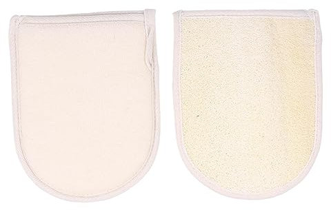 Beavorty 2stücke Luffa Körperpeeling Handschuhe Hornhautentferner Tiefenreinigung Für Männer Und Frauen Natürlicher Luffaschwamm Peeling-handschuh Für Tägliche Hautpflege