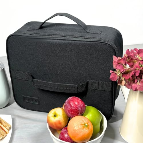 Lonchera de almacenamiento de alimentos para hombres, mujeres, adultos y niños, bolsa térmica portátil con aislamiento térmico, lonchera compacta para adultos, trabajo, oficina, kit de viaje. Marca