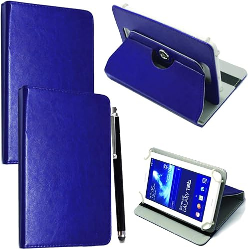 7inch Tablet Case - Universal PU Leather Stand Folio Case Cover for All 6,6.8,7 Tablets, Fit for Kindle eReaders Fire Tablet- Kobo/Voyaga/Lenovo/Sony E-Book/iPad Mini 5 4 3 2 1 (Blue)