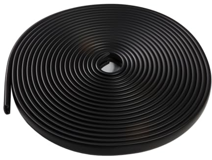 Quest Main Courante PVC 40 x 8 mm Flexible pour Escalier - Noir, 5 m | Profilé de protection pour rampe d'escalier, souple et sûr, s'adapte sur acier plat, escaliers & balustrades