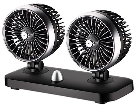 AOKWAWALIY 1 ventilateur portable pour voiture, ventilateur de voiture, ventilateur USB, ventilateur de camion, ventilateur de refroidissement, ventilateur d'air de refroidissement à 360 degrés,