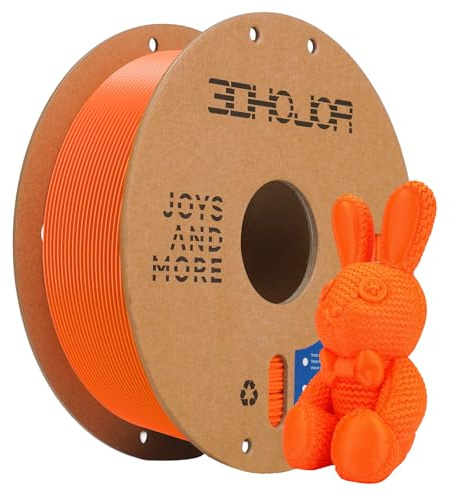 3DHoJor PLA Filament 1.75mm Orange 1KG, 3D Drucker Filament Maßgenauigkeit +/- 0,02 mm, Filament 3d Druckmaterialien, Super Speedy PLA Filament für 3D Drucker