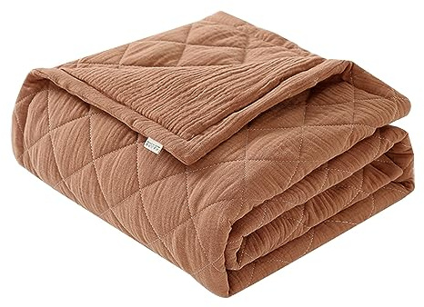 Baumwoll-Babydecke, weich und atmungsaktiv, leicht, für Neugeborene und Kleinkinder, ideal für Kinderbetten, Wiegen und Kinderwagen, Baby-Bettwäsche, Kinderzimmerdecke, leichte Babydecke, Babybett