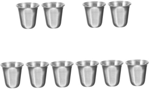 ABOOFAN 10 Pièces Calice Acier Communions Tasse Pour Acier Communions Tasse Pour Église Religieuse Religieuse Communions Communions s Feu De Camp s Métal