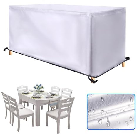 HYFBH Schutzhülle für Gartenmöbel Winterfest, 160x50x100cm/LxWxH Abdeckung Gartenmöbel Wasserdicht Anti-UV 420D Oxford Gewebe Abdeckplane für Terrassenmöbel Lounge Sofa Abdeckhaube Gartenmöbel