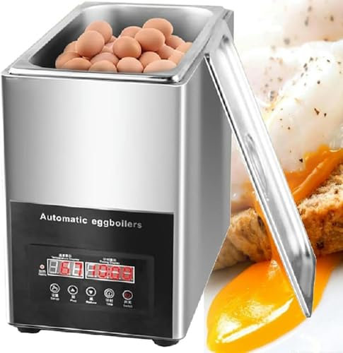 Commercial Egg Beater Hot Spring Egg Snack Equipment, 9L/50Pcs Large Capacity Automatic Egg Boiler with Digital Panel, Timed 0~99 Minutes, for Restaurant Home~/