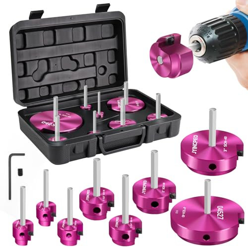 Kit de 8 escariadores de tubos de PVC, protector de ajuste de PVC con cabezal de 1/2, 3/4, 1, 1-1/4, 1-1/2, 2, 3, 4 pulgadas, herramienta de escariador de PVC para tubos SCH40 PVC CPVC ABS
