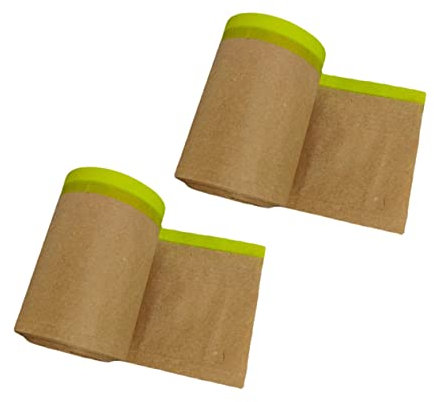 Angoily 2rotoli Mascherante Kraft Metri Per Protezione Verniciatura Auto e Decorazioni Domestiche Mascheratura Versatile Per e Finestre