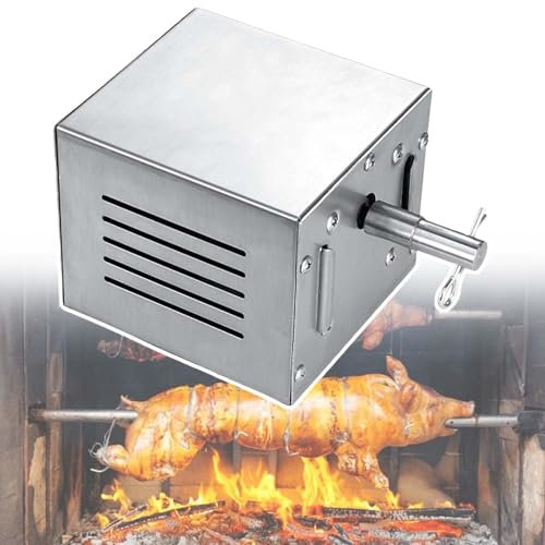 vnmudzeo Electric BBQ Rotisserie Motor,25 w to 40 w,80 to 160 kg,Stainless Steel Barbecue Grill Rotisserie Motor,for Goat Pig Chicken Roaster,80-100KG