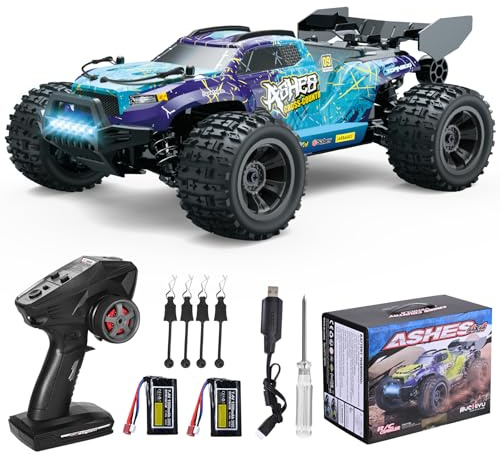 Yigowyigo Voiture Télécommandée pour Adultes 1:18, RC Auto 2,4 GHz 4WD 40km/h, RC Car Offroad Sans Balais avec 2X 1500mAh Batteries & Moteur RC380: RC Buggy pour l'extérieur à partir de 14 ans