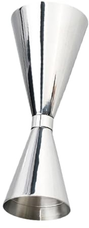 Pitycbo Vaso Medidor de Bebidas Espirituosas, Vaso Medidor Profesional para Cócteles, Ideal para Restaurantes, Bares Y Fiestas, Plata, Individual