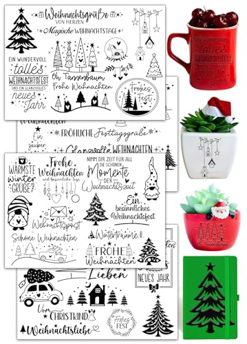 Rub On Sticker 4 Blatt A5 Weihnachten Transferfolie Naturmotiven | Rub On Sticker, Rub On Transfer Weihnachten, Sprüche Scrapbooking DIY Bastelprojekte.