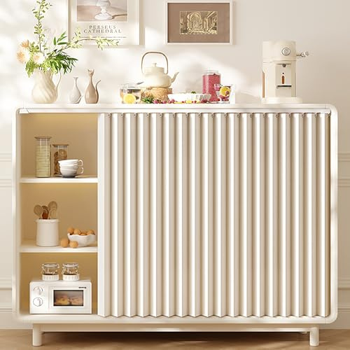 Aeovot Vorhang Küchenschrank, Staubdichter Schrank Vorhang Schrankvorhang Zum Schieben Selbstklebend, Verdunkelung Privatsphäre Kunstleinen Küche Regal Vorhang für Schrank Bücherregal(Beige,60x80 cm)